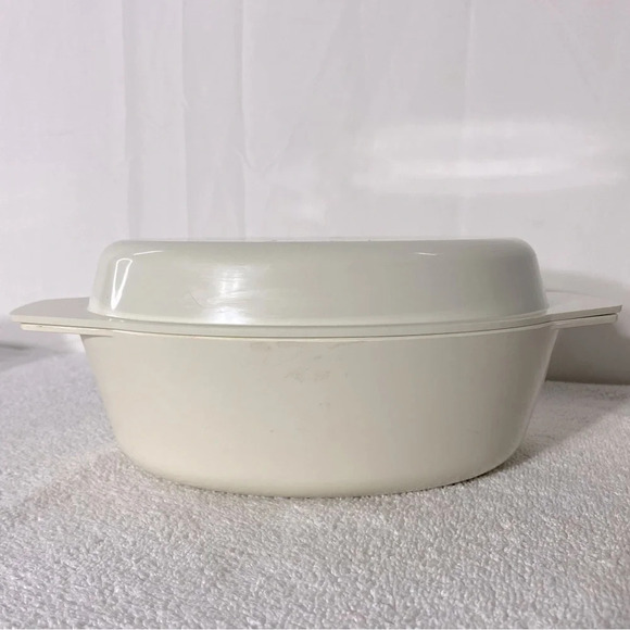 Vintage Glasbak Green Daisy Plastic Oven Proof Round & Oval  Casserole Set x3 - Picture 4 of 16